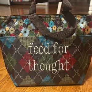 Floral Patterned Tote Bag with insulated inside